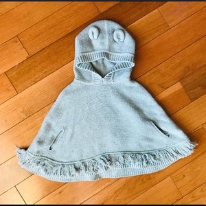 Baby Gap grey knit poncho